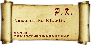 Pandureszku Klaudia névjegykártya